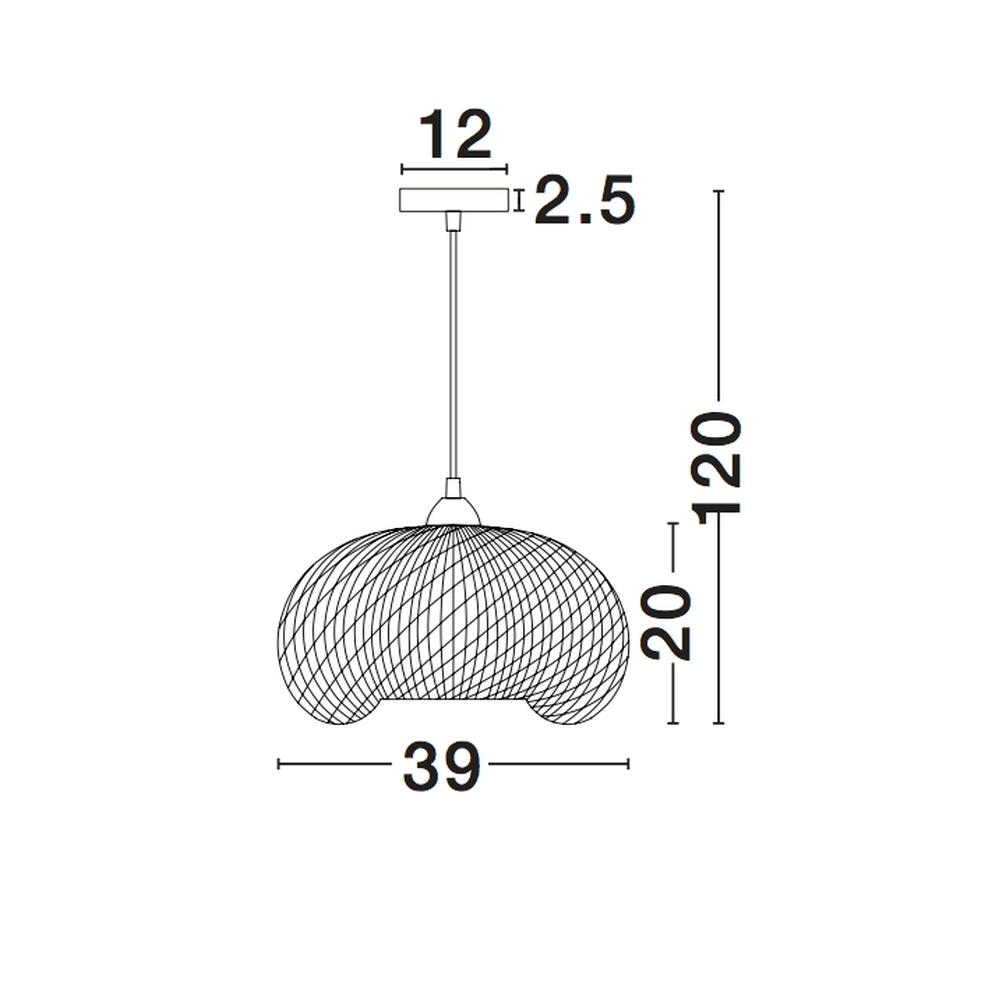 Suspension en rotin Scarlet Ø 39cm Lyora 5212017416339