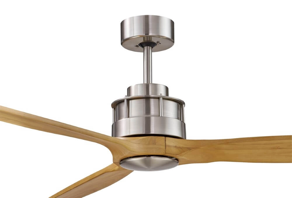 Ventilateur de plafond en bois et acier inoxydable Airfusion Akmani Ø152cm Beacon 9333509103981