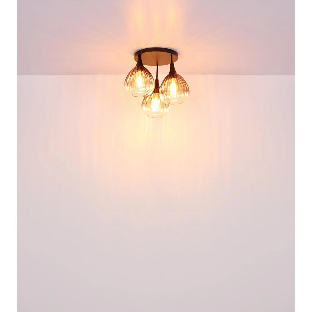 Plafonnier noir Olsen 3 lumières Globo 9007371453801