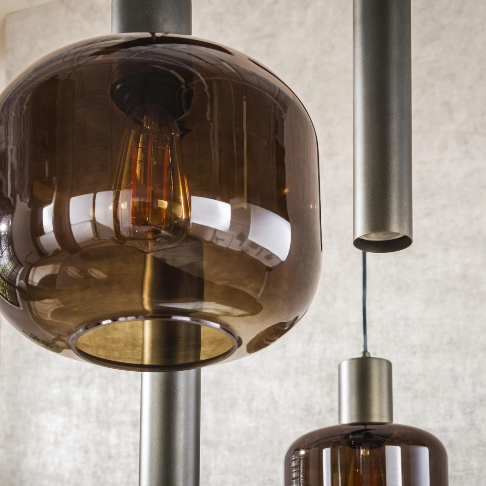 Lampe suspendue Bronza Marron Sienna - verre foncé Lyora 8716803513433