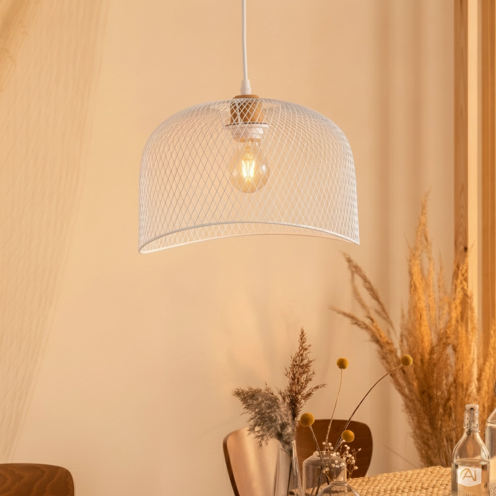 Lampe cage Lyron blanc