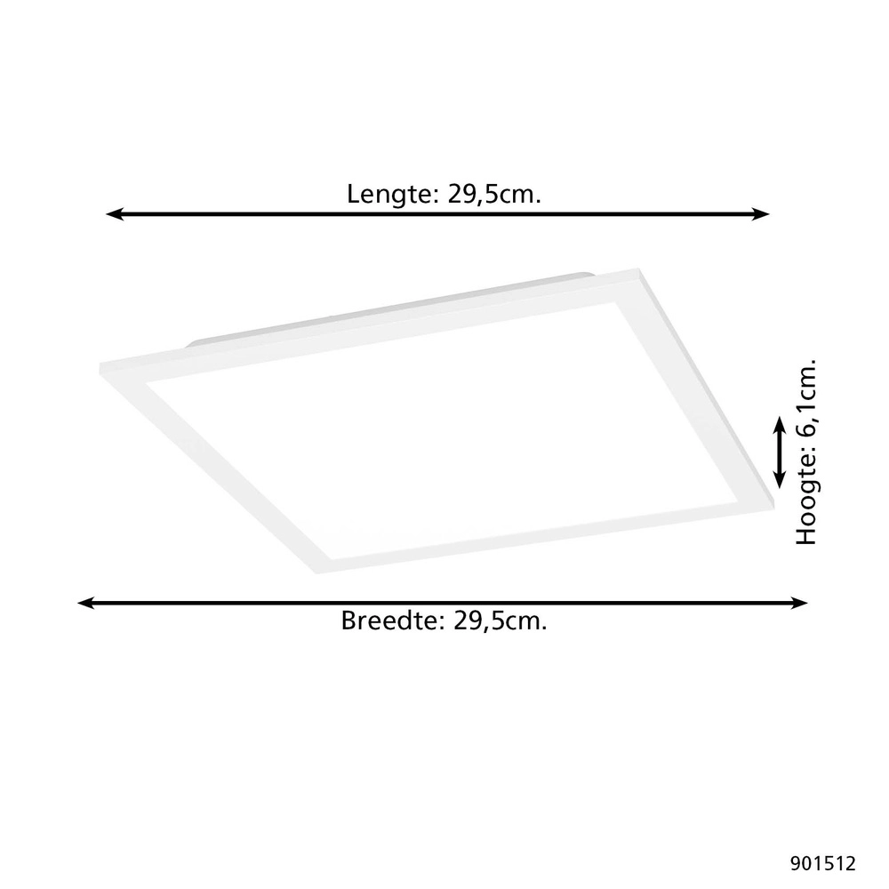 Plafonnier intelligent Moradillo-Z Carré blanc 29,5cm Eglo 9008606342167