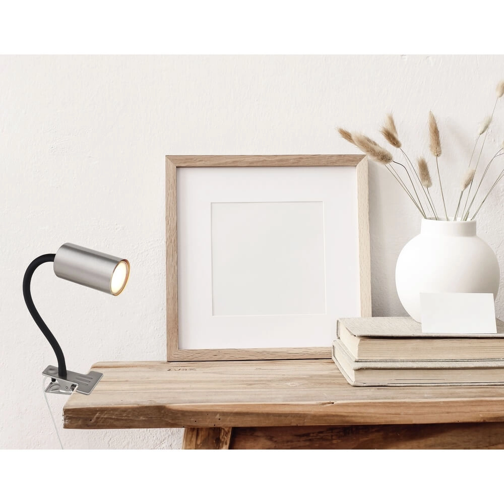 Lampe à pince noire Robby avec nickel Globo 9007371430888