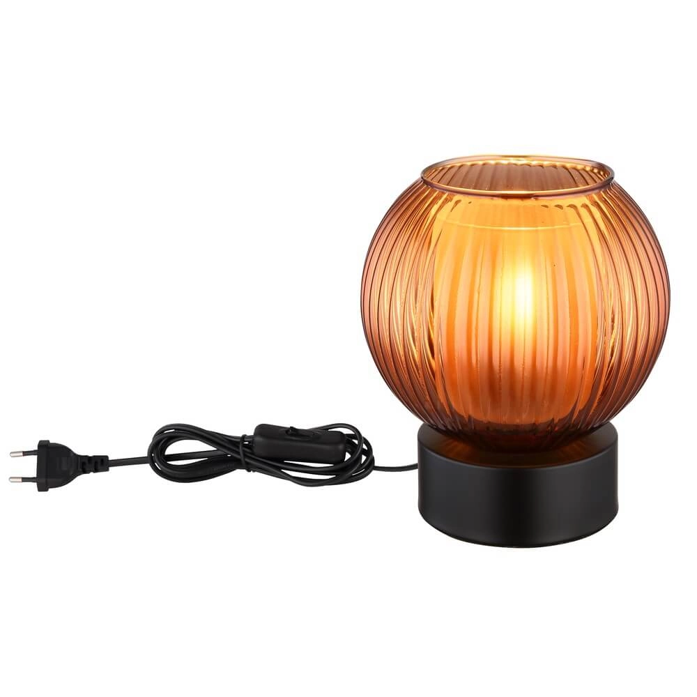 Lampe de table Zumba verre orange Ø 15cm Globo 9007371456000