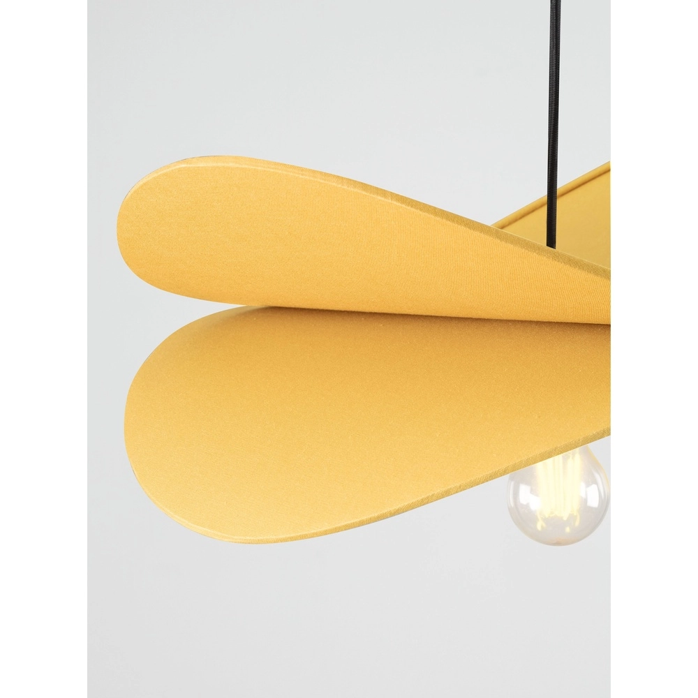 Lampe pendante moderne Luve noir avec jaune Lyora 5212017493705
