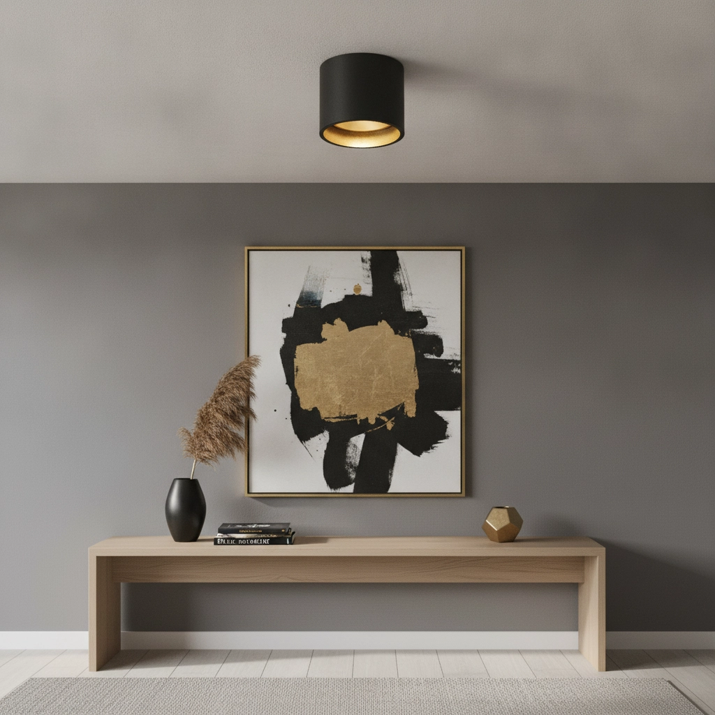 Spot de plafond led Orleans or noir