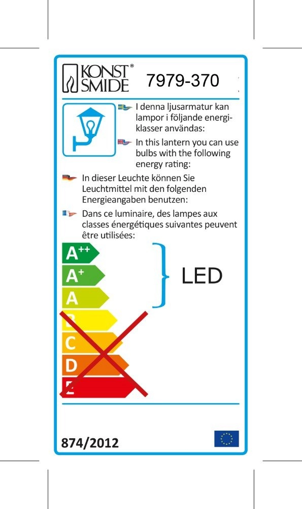 Lampe d'extérieur Potenza design KonstSmide 7318307979374