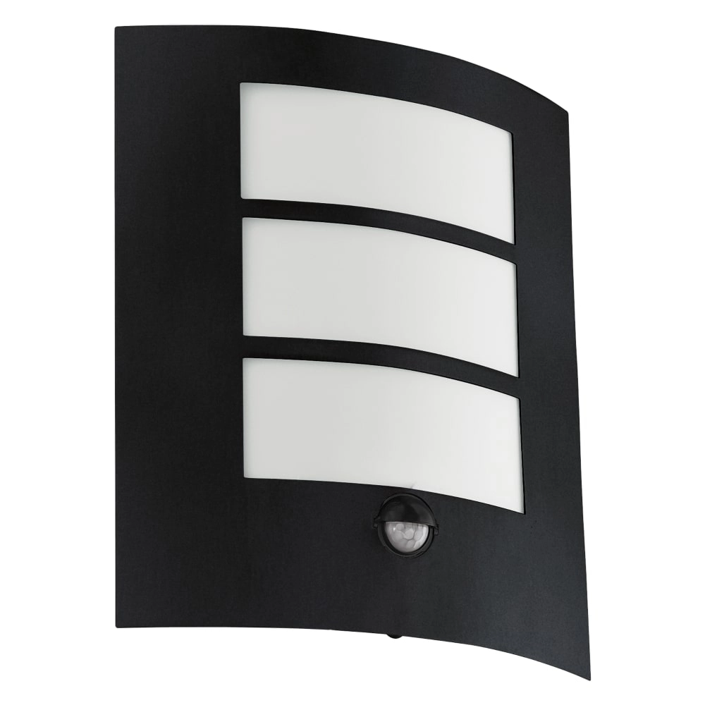 Applique noire City avec capteur Applique noire City avec capteur