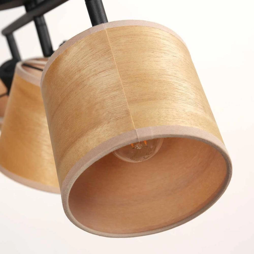 Plafonnier Bambus Noir avec bambou 3 lumières Steinhauer 8712746171426