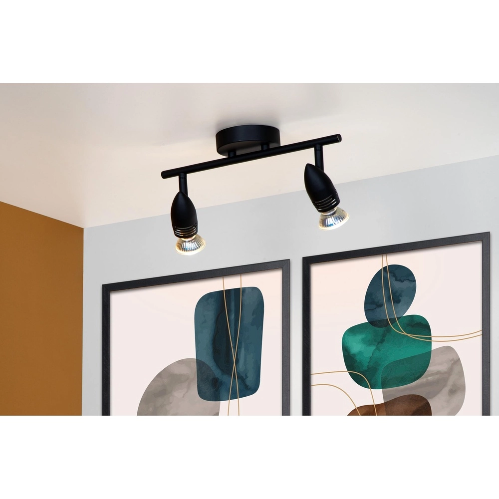 Projecteur de plafond Caro 2-noir clair Lucide 5411212134233