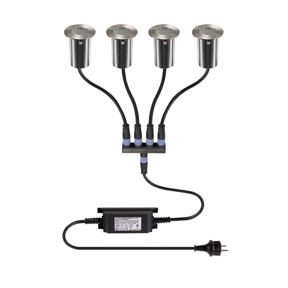 Ensemble de 4 Trail-Lite Spot encastré au sol SLV 4024163302302