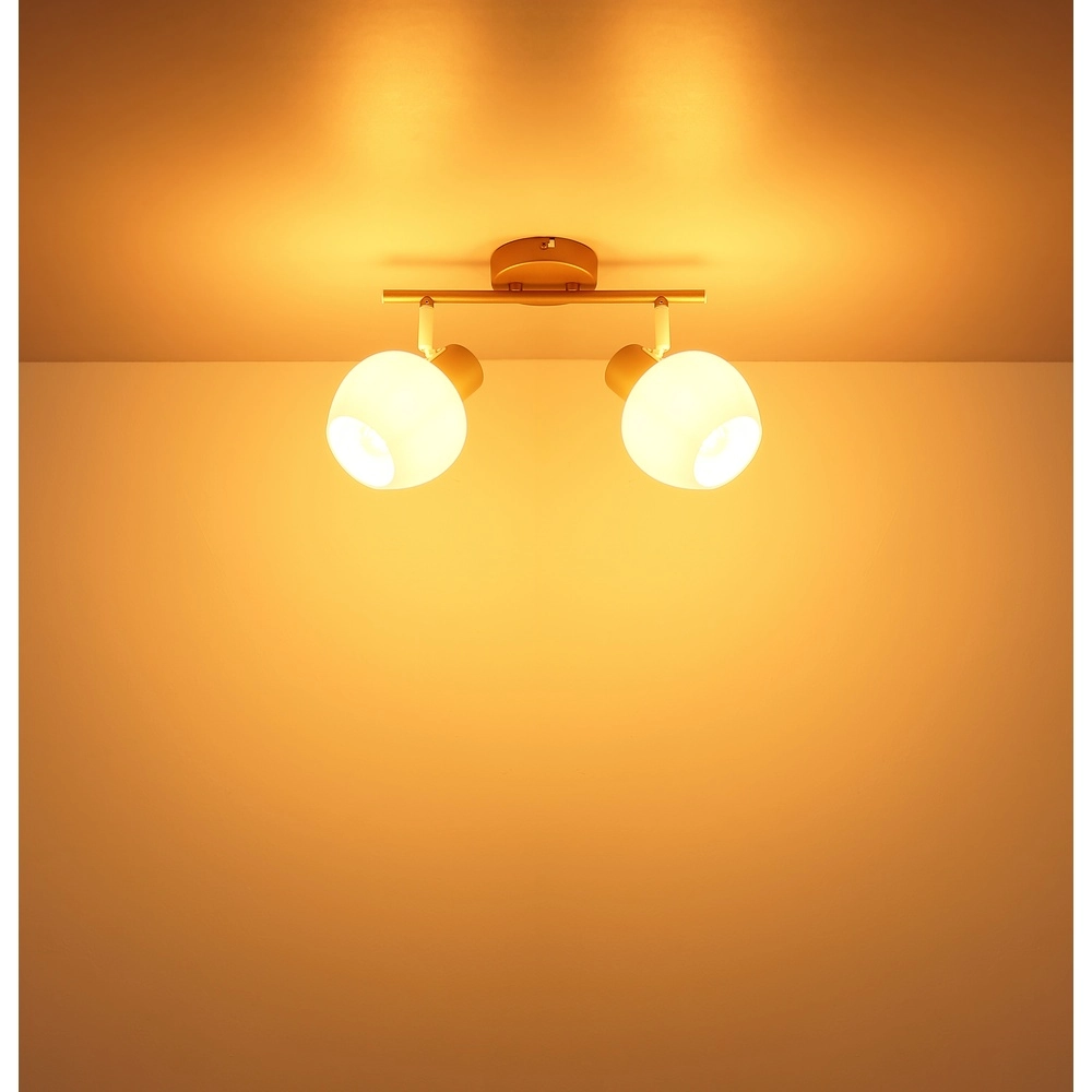 Lampe de plafond Eileen 2-café marron clair Globo 9007371589562