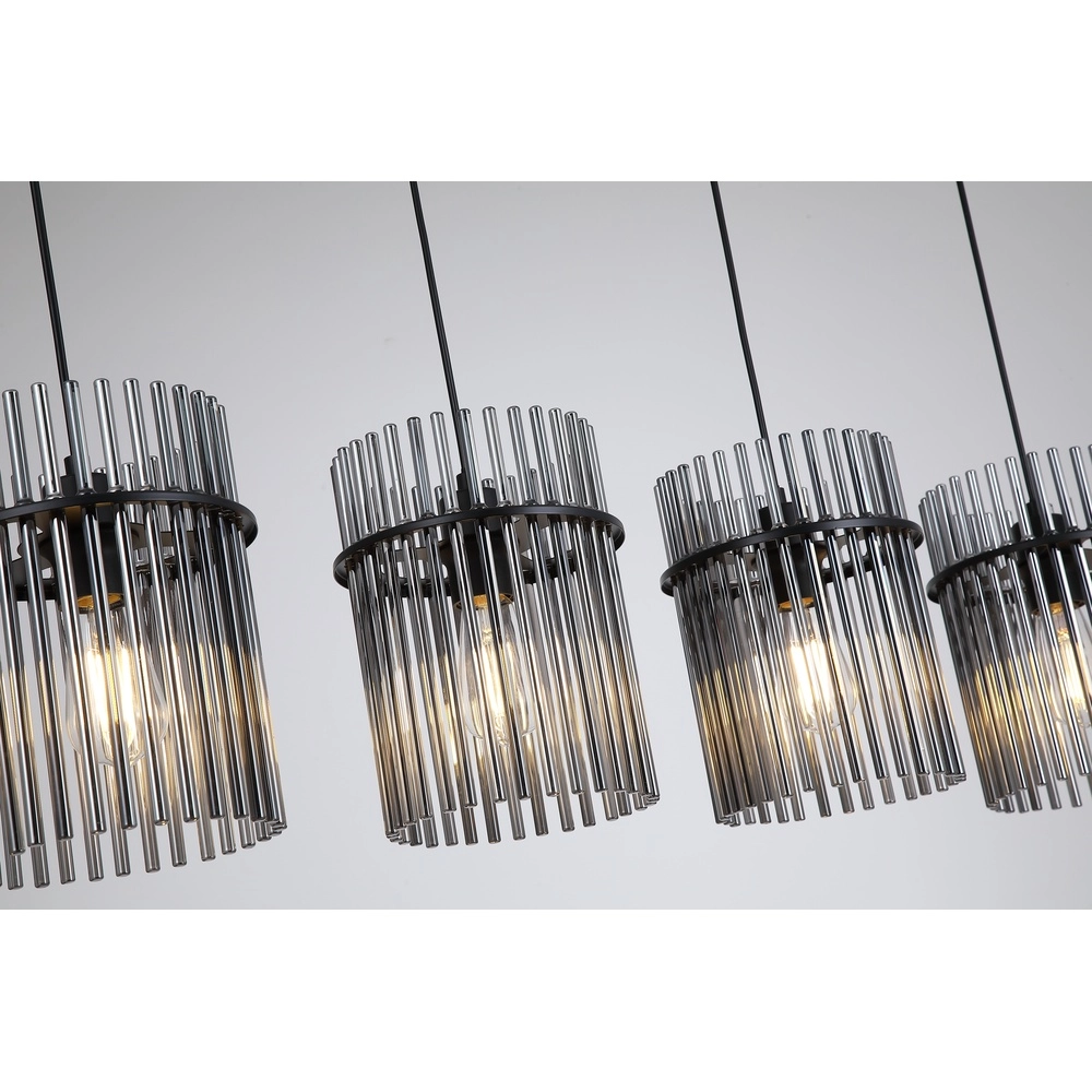 Suspension Swizzle 4 lumières noir Searchlight 5053423305752