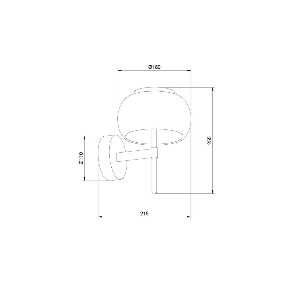 Applique murale design Bounto avec verre fumé Lyora 4255805301166