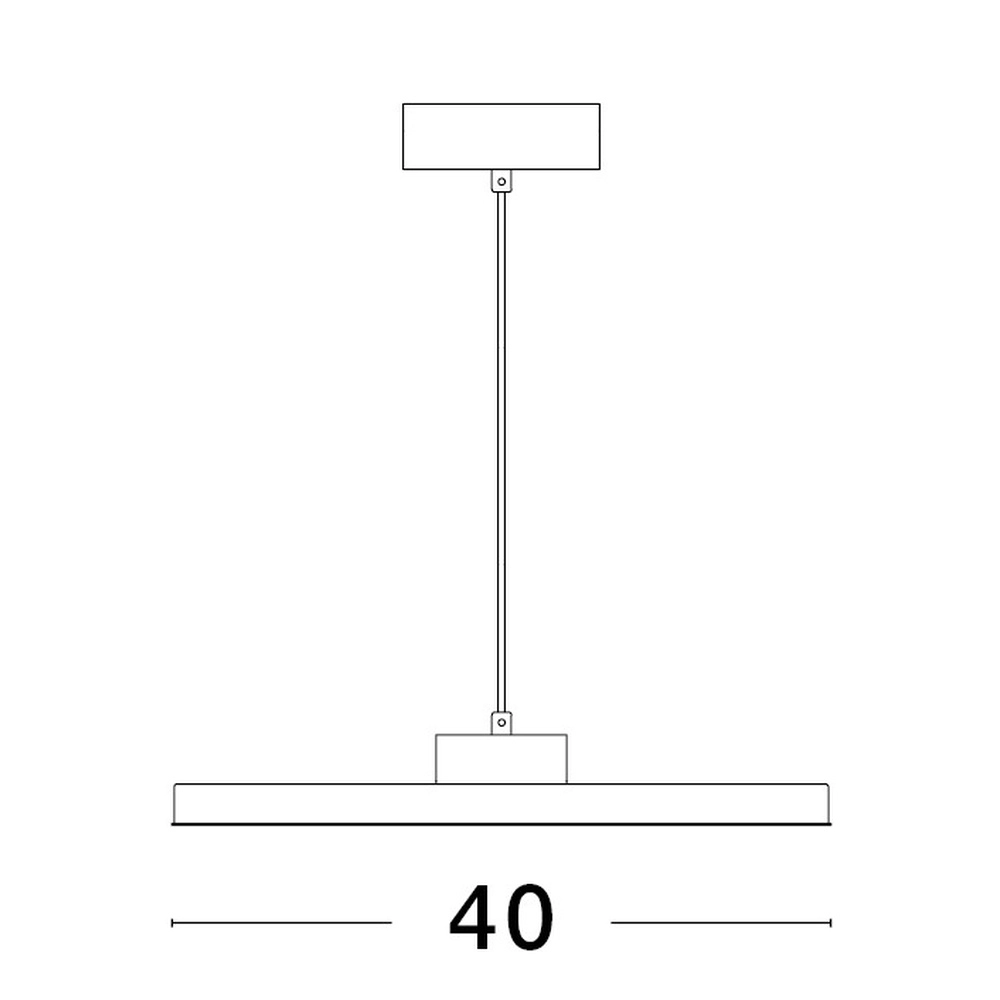 Suspension élégante Andria noir Ø 40cm Lyora 5212017432001