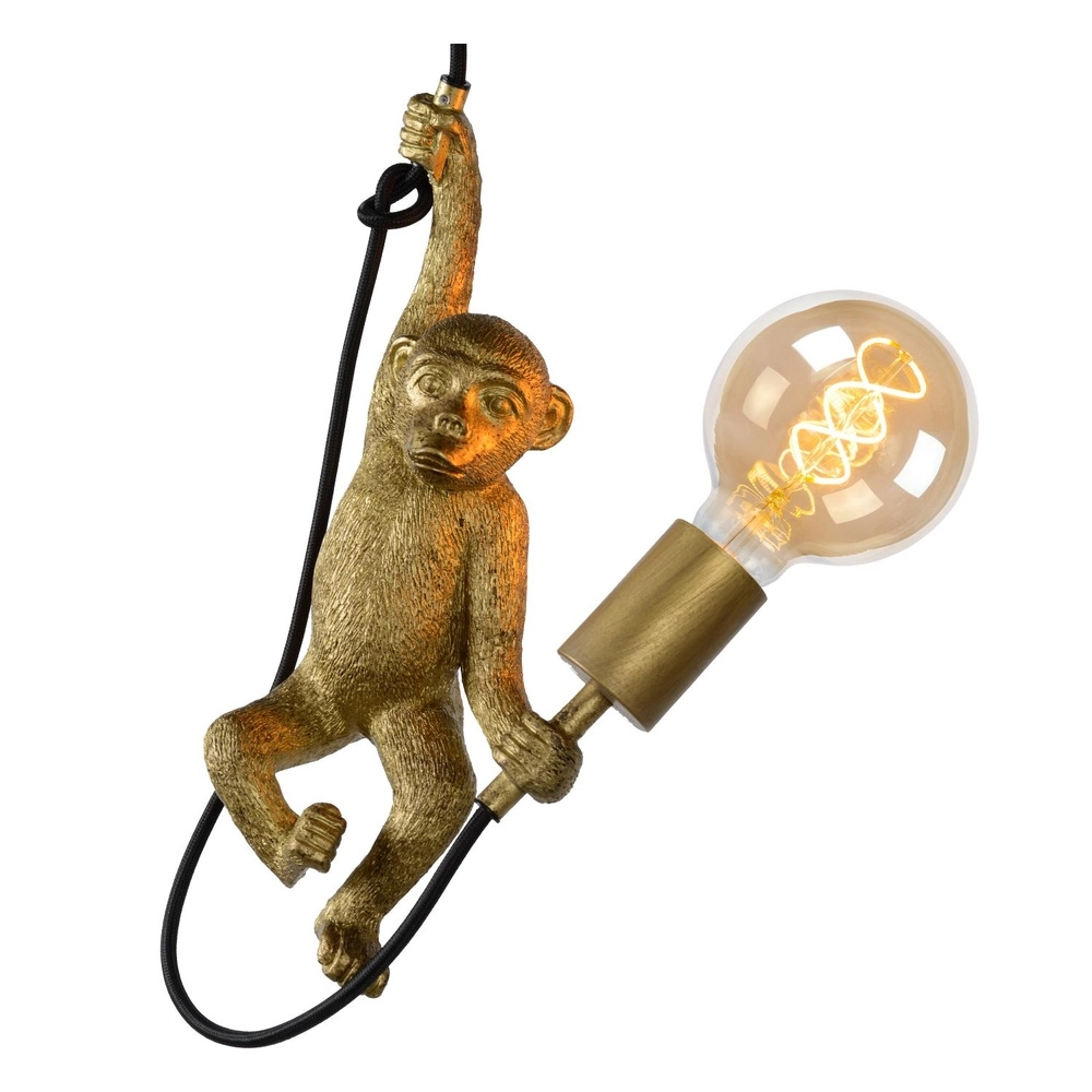 Lampe suspendue Extravaganza Chimp singe noir avec or Lucide 5411212105318