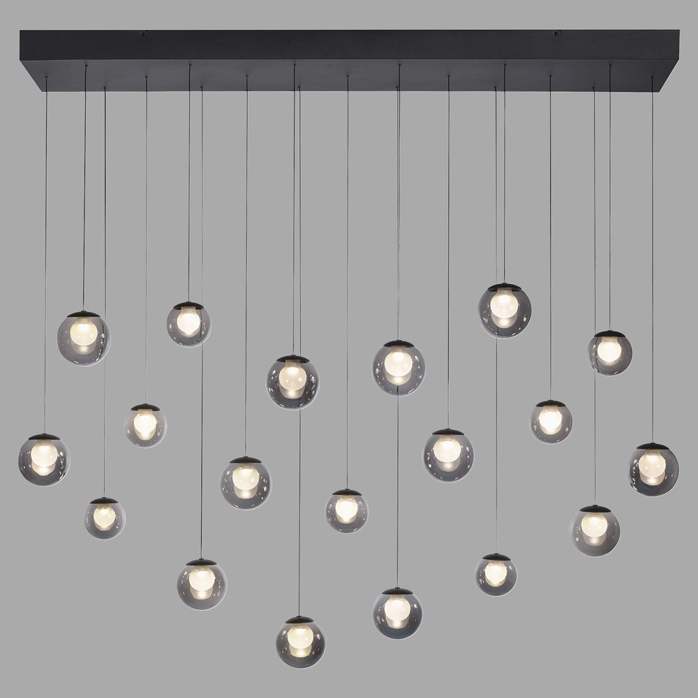 Lampe pendante à 19 lampes Pure Popup Gris mystique