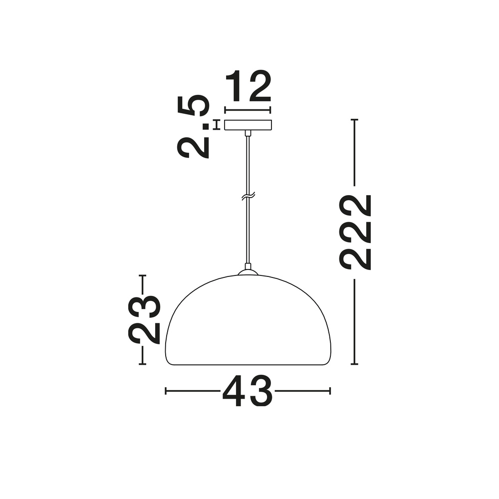 Lampe pendante moderne Davo gris Ø 43cm Lyora 5212017495662