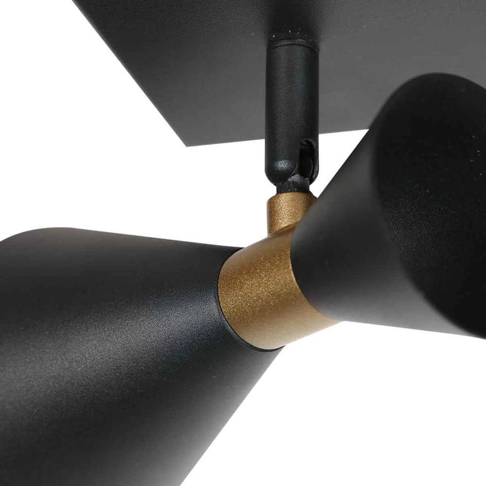 Applique murale design Preto noir avec or Steinhauer 8712746176285