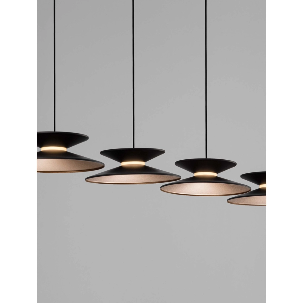 Suspension design Morfi Droit 5 lumières noir Lyora 5212017458490