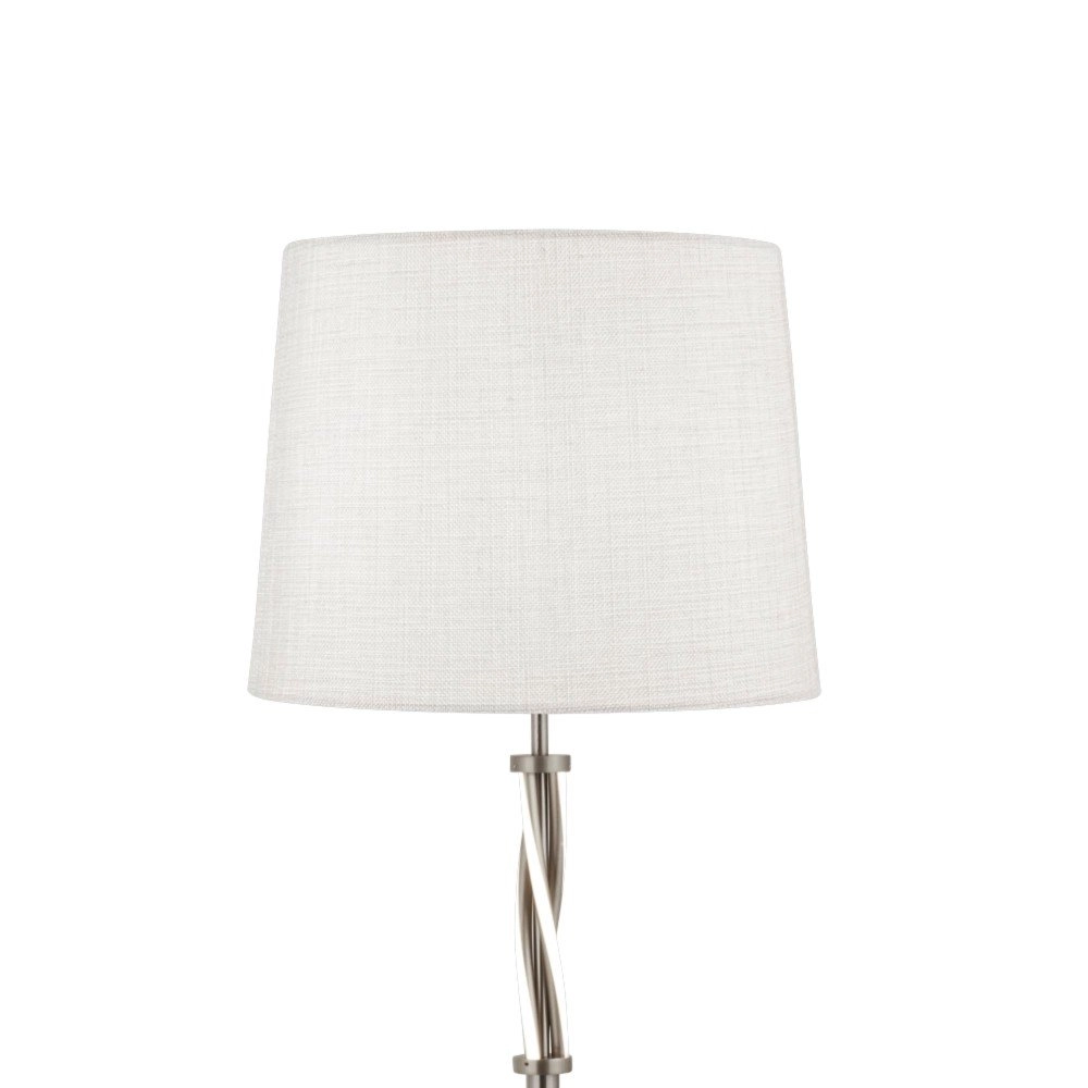 Lampe de table sur pied Vegas gris métallisé avec du blanc Searchlight 5053423139319