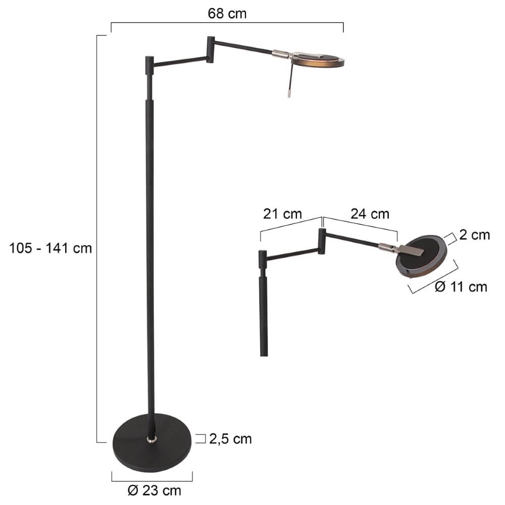 Lampe de lecture LED noire Turound Steinhauer 8712746135664