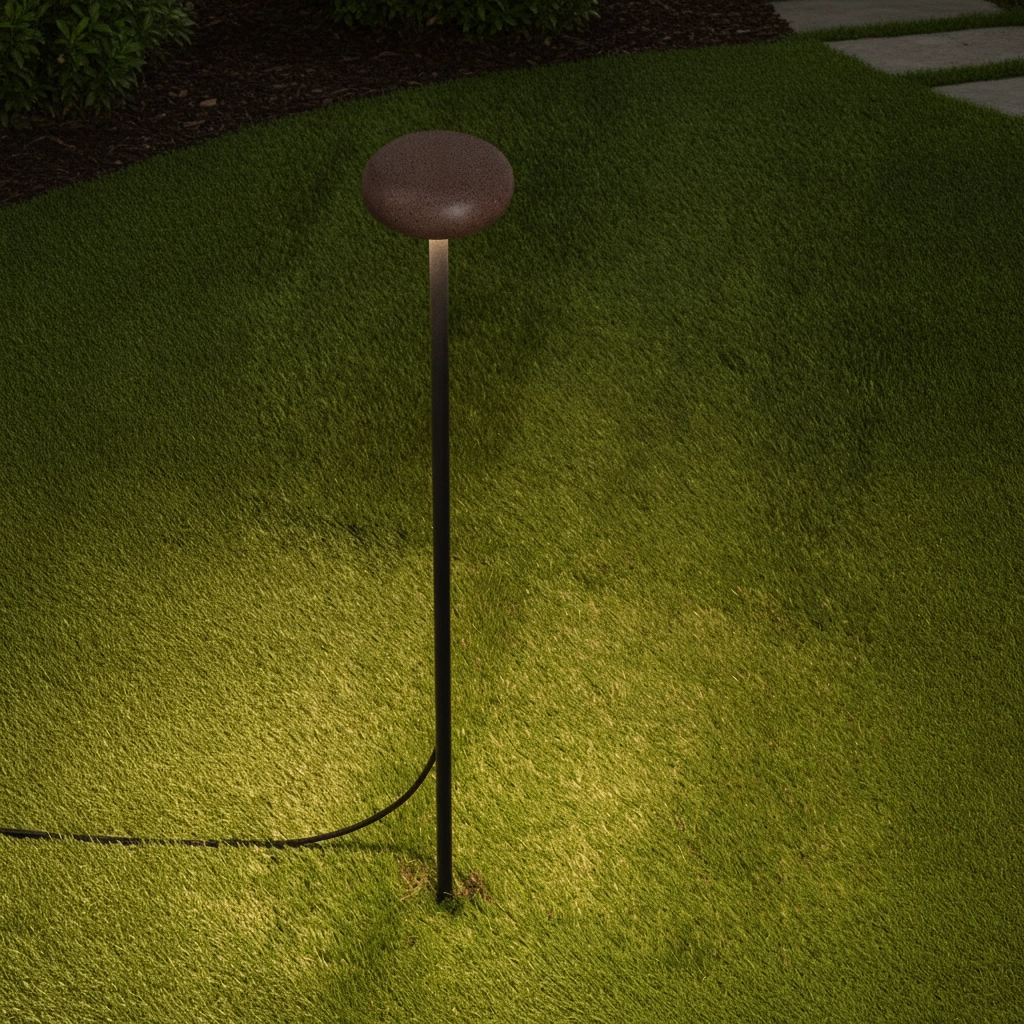 Lampe de jardin Cami Pierre brune de 80 cm