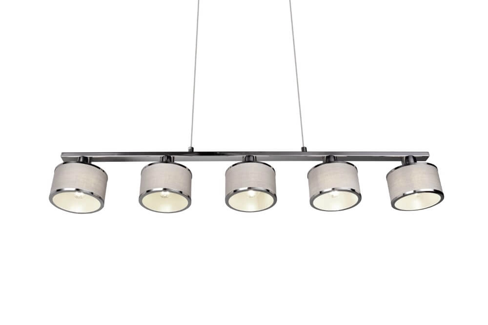 Lampe suspendue 5 lumières Kaprun droit 92cm Trio 4017807581157