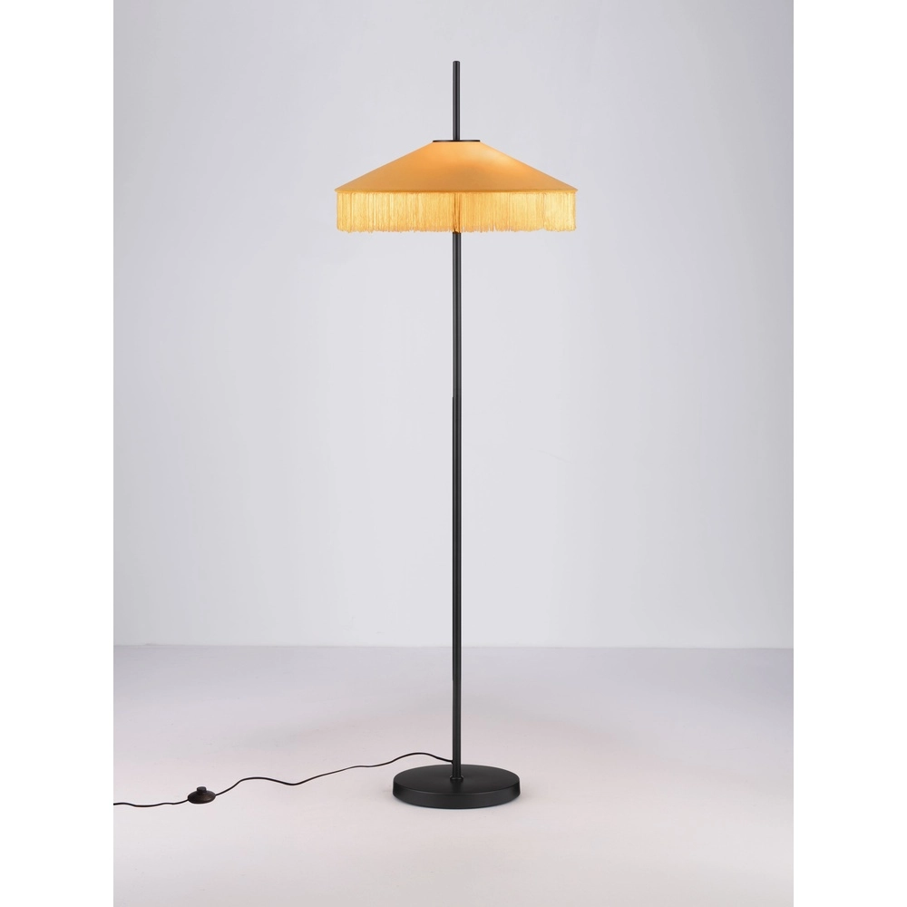 Lampe sur pied Tiffany Velvy jaune Lyora 5212017493811