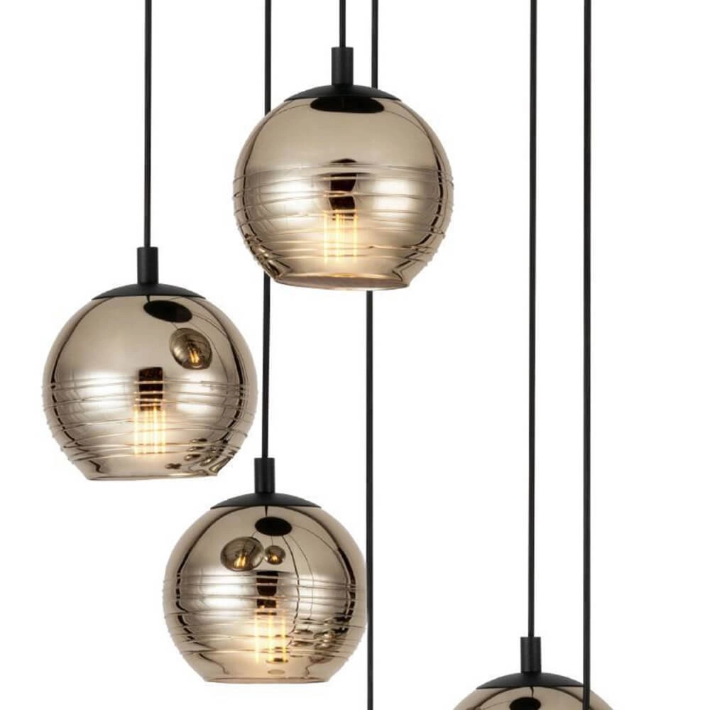 Lampe suspendue 6 lumières Lemorieta noir Stars of Light 9002759396879