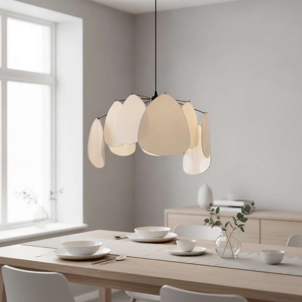 Lampe suspendue Olina Crème