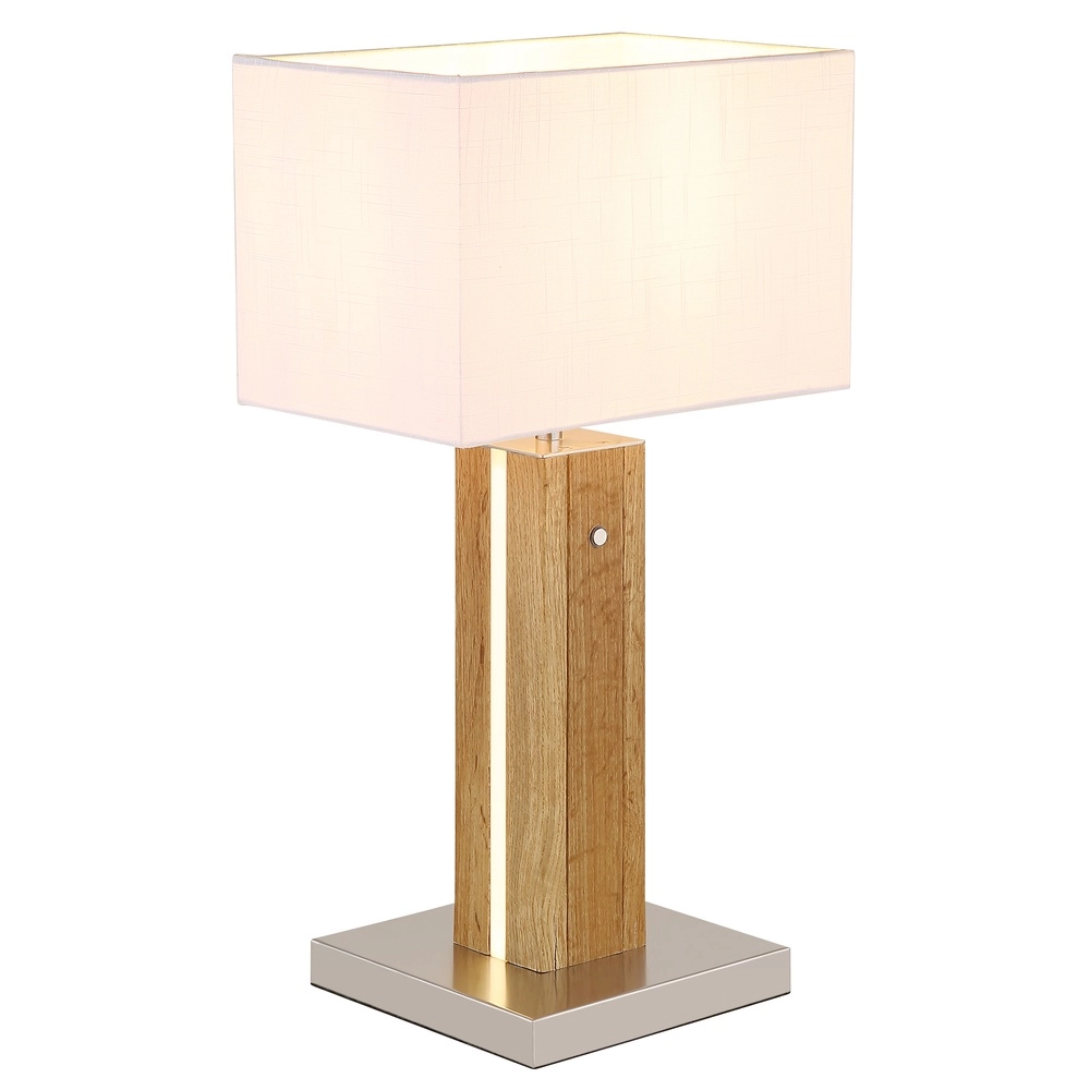Lampe de table en bois Forest avec capot