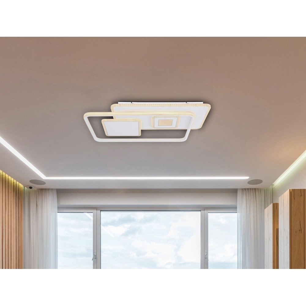 Lampe de plafond à design Roderick rectangle blanc 3000-6000K Globo 9007371411528