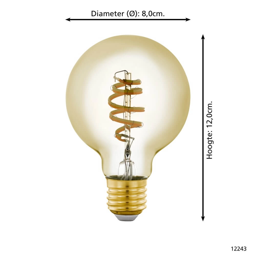 Ampoule de lampe LED Zigbee - E27 - 4.9 watt - 2200-6500K - G80 Eglo 9002759122430
