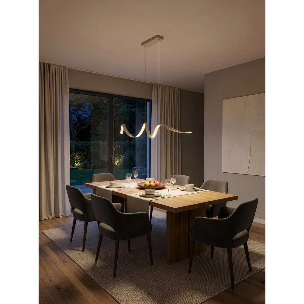 Lampe pendante moderne Tivor brun sable Trio 4017807706314