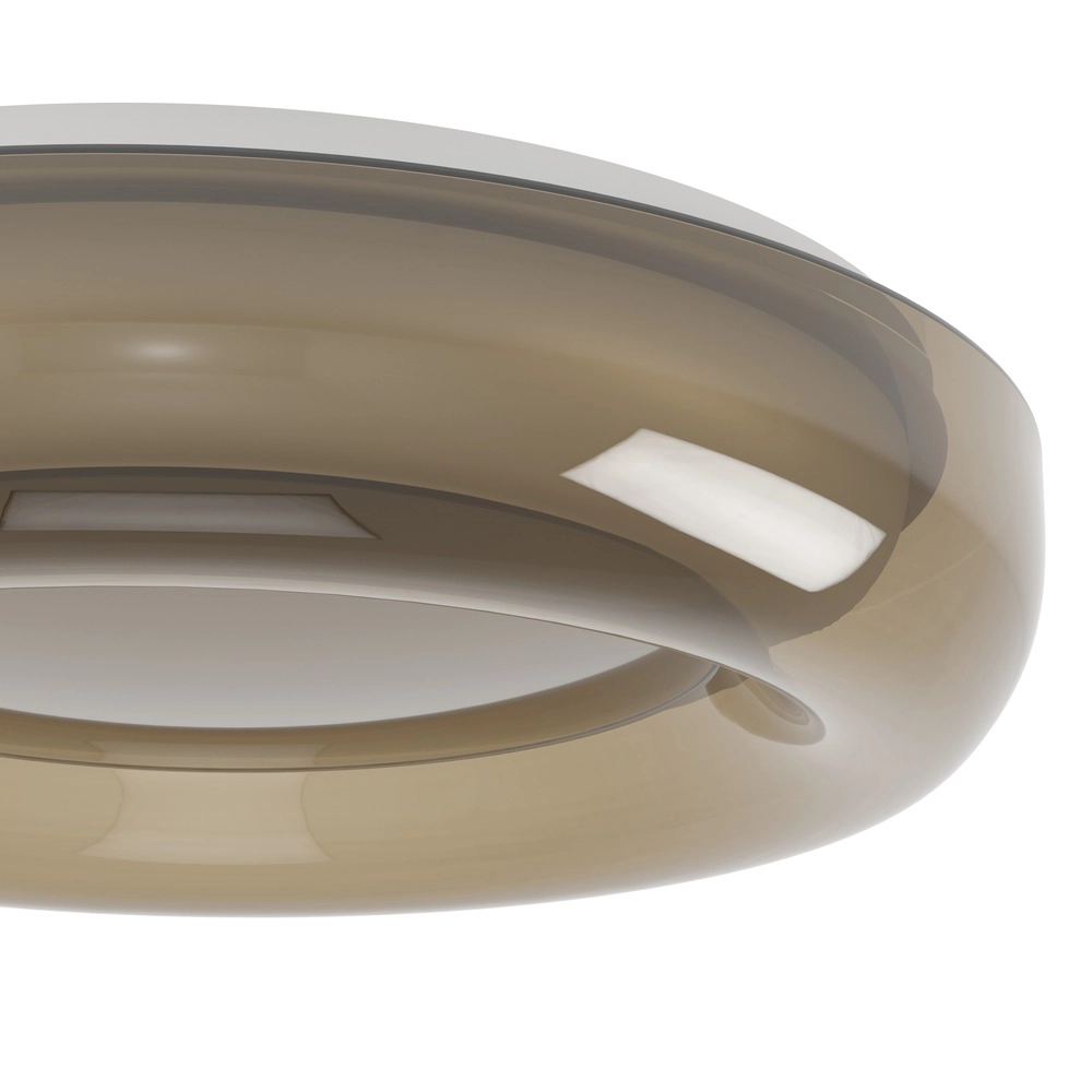 Lampe de plafond à design Conistarino Ø 40 cm blanc avec du brun Eglo 9008606399727
