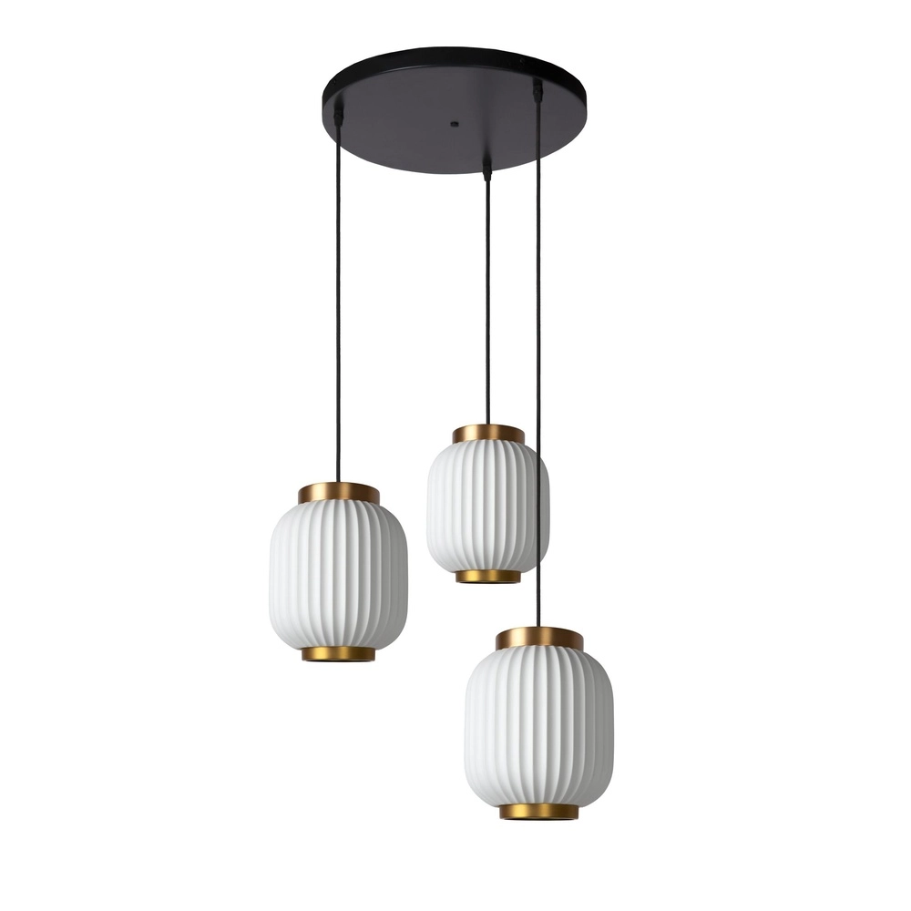 Lampe pendante de conception Gosse Or 3 clairs avec blanc