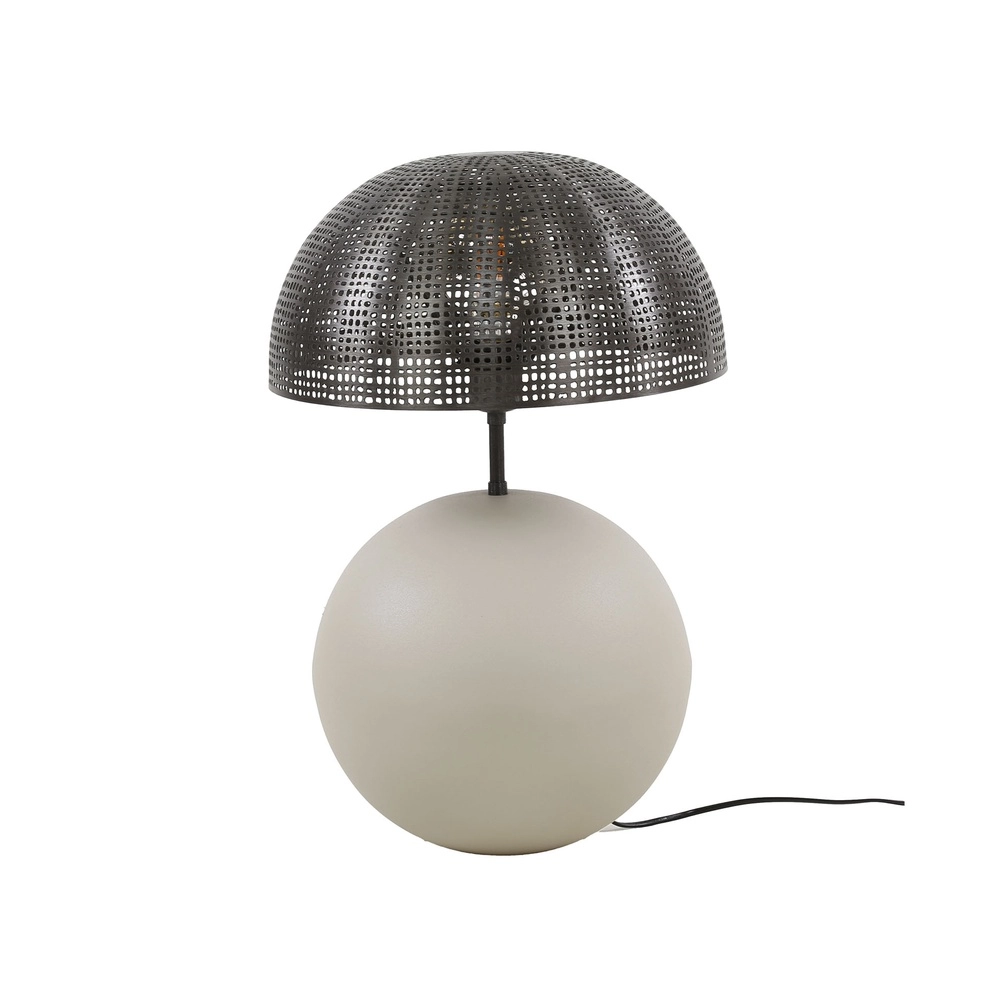 Lampe de table moderne Sphere avec base beige - Ø 36cm Lyora 8716803511521