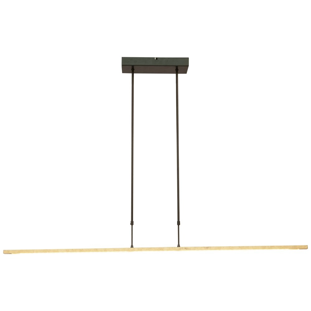 Lampe suspendue noire Real 2 130cm avec de l'or
