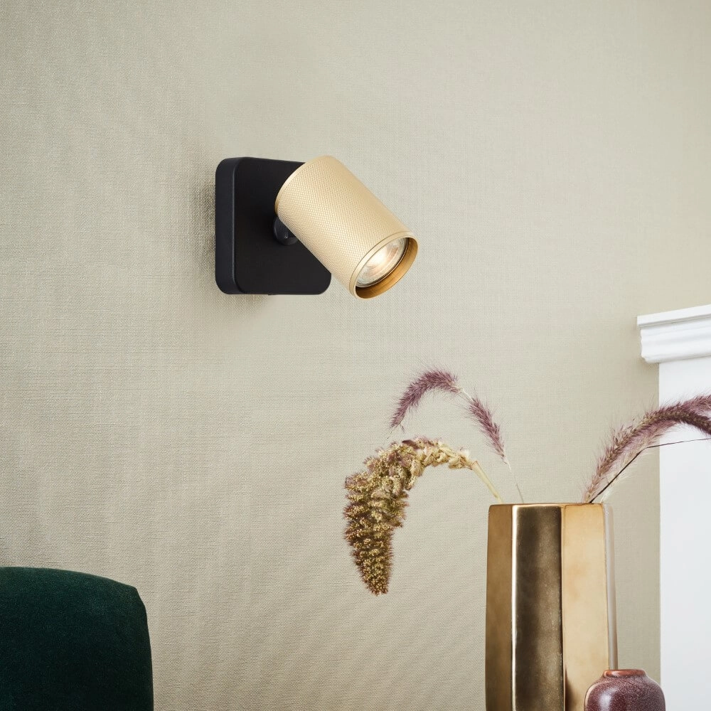 Spot en saillie Marty noir avec de l'or Brilliant 4004353424373