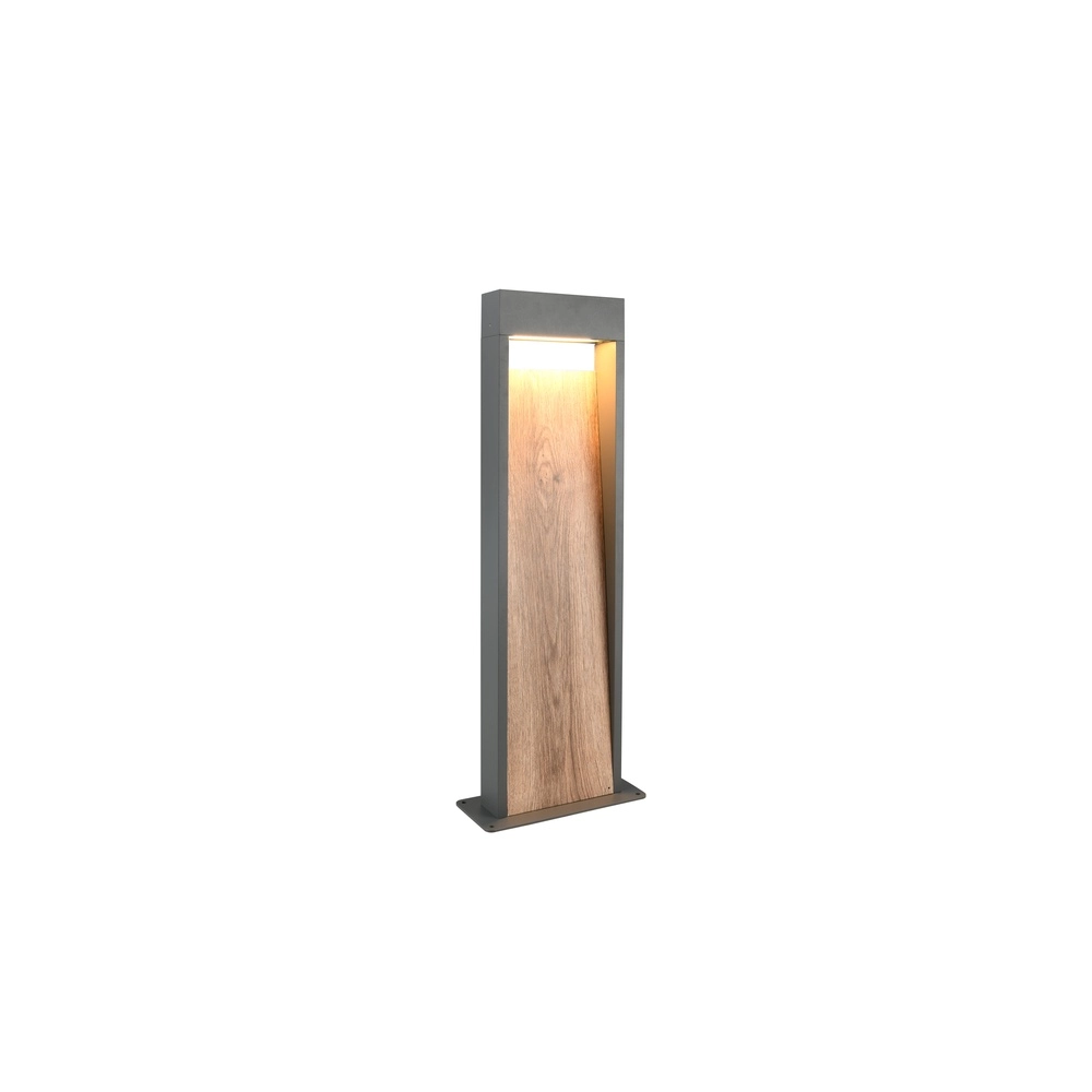 Lampadaire Salmon gris avec bois 60cm