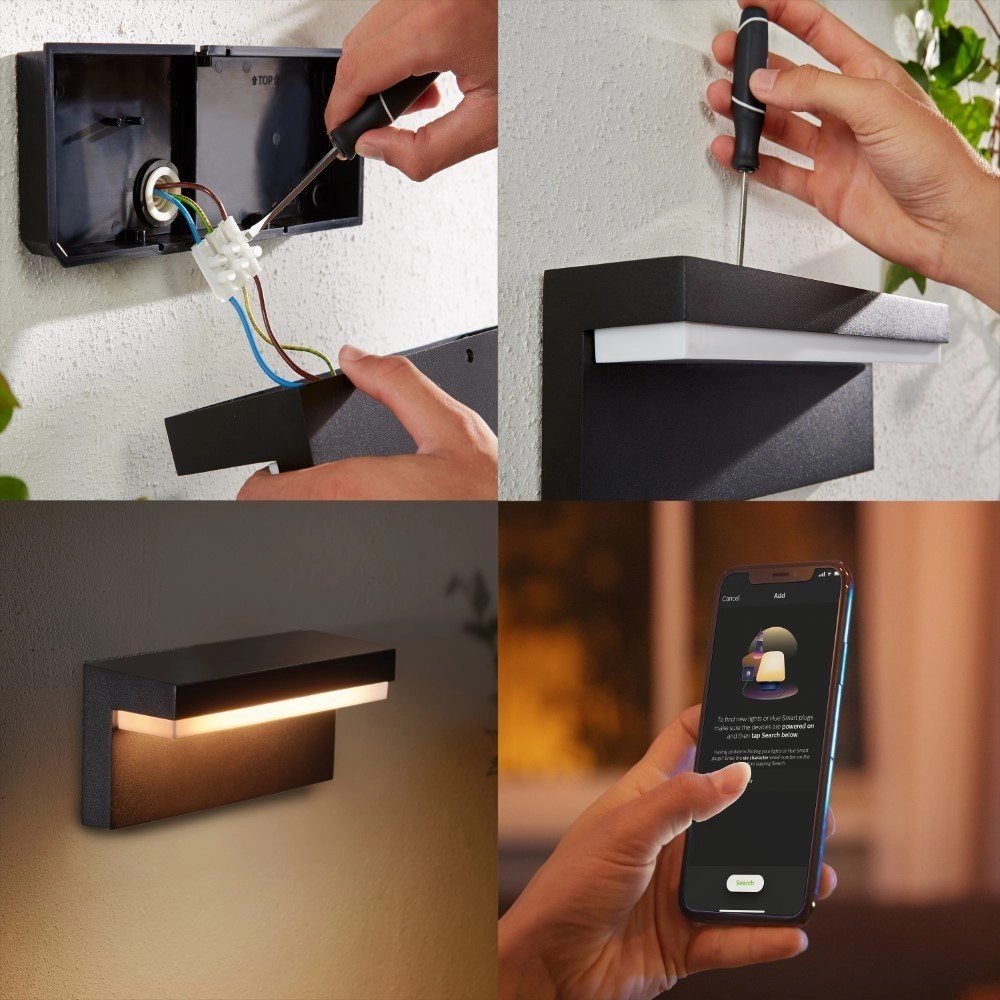 Spot extérieur Hue Nyro noir Philips 8718696174302