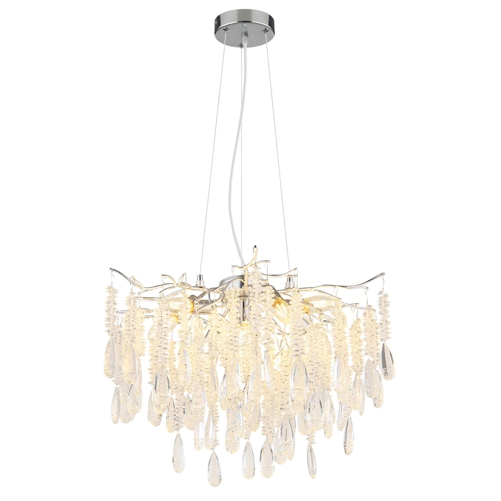 Lampe suspendue Kinga gris argenté Ø 60cm