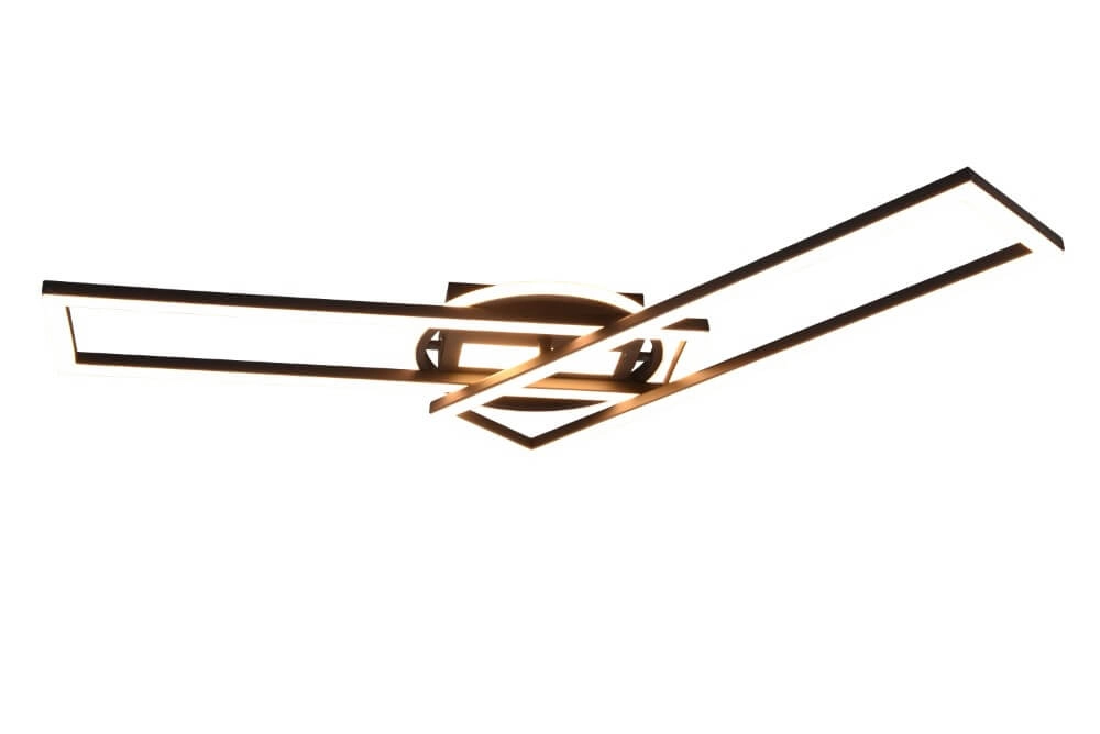 Plafonnier LED orientable Twister noir Trio 4017807540581
