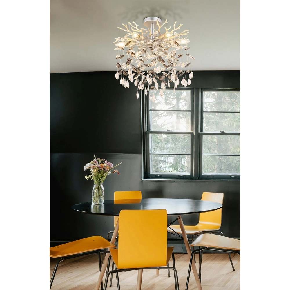 Lampe de plafond Queena Gris argenté Ø 50cm Globo 9007371528653