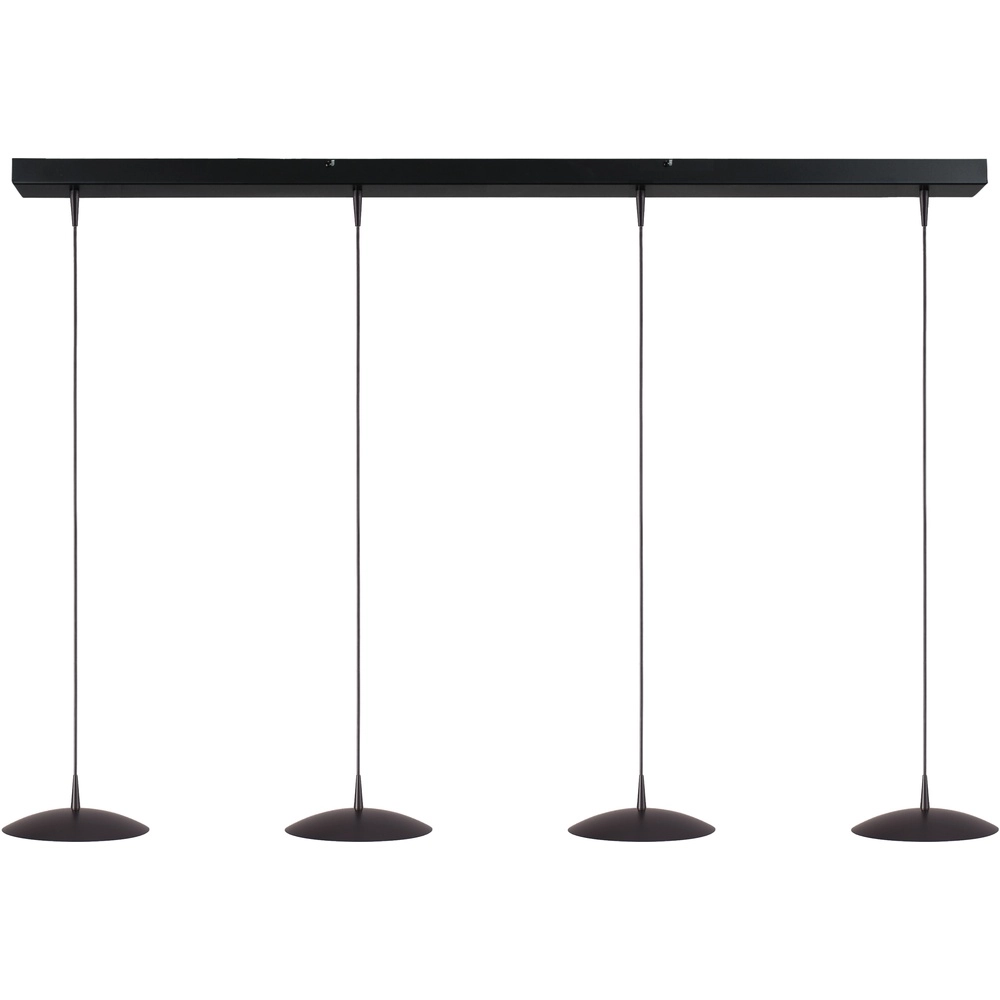 Lampe suspendue à 4 lumières Scala 130 cm nickel noir Ø 20 cm