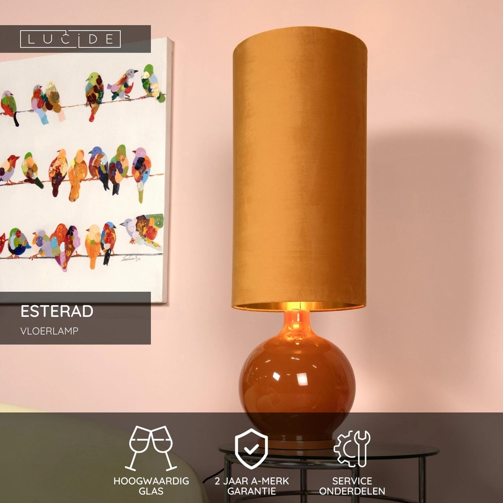 Lampe de pied Esterad Jaune ocre Lucide 5411212106032