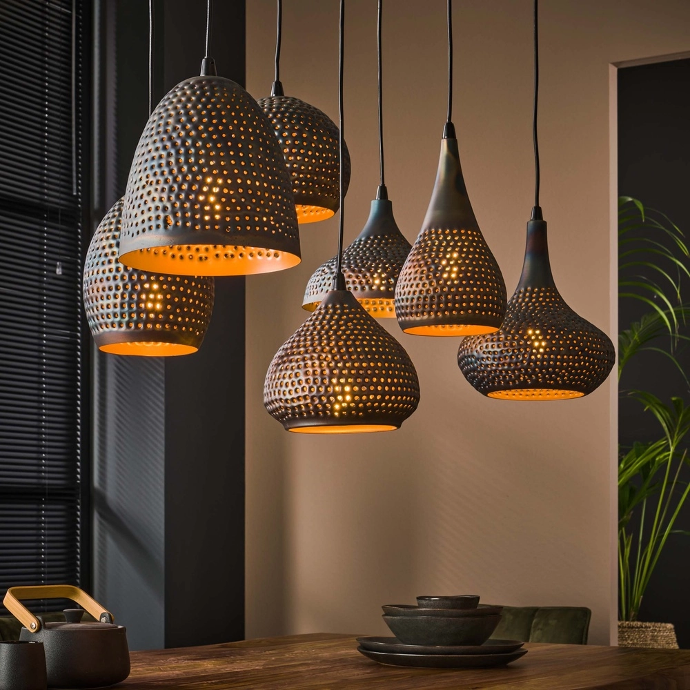 Lampe suspendue à trou Punch 7x E27