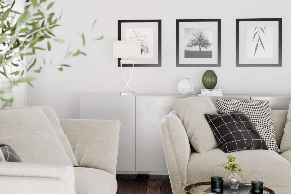 Lampe de table Omega chromé blanc 52cm By Rydéns 7391741204387