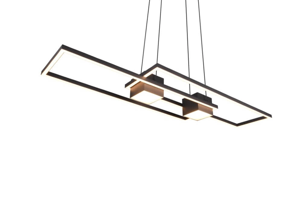 Lampe suspendue LED pour bureau Albany noir Trio 4017807610345